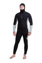 Гидрокостюм Монодайвинг мужской 7мм нейлон/нейлон черно-серый Гидрокостюм Монодайвинг мужской 7мм нейлон/нейлон черно-серый